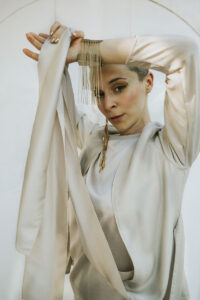 Nude jacket Nataša Keser for NEON RABBIT fashion